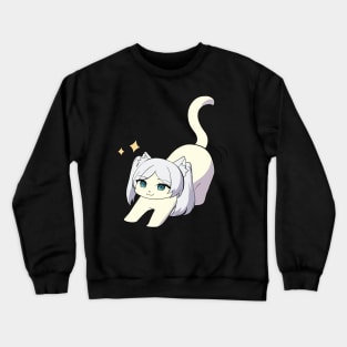 Kawaii Cat Frieren Crewneck Sweatshirt